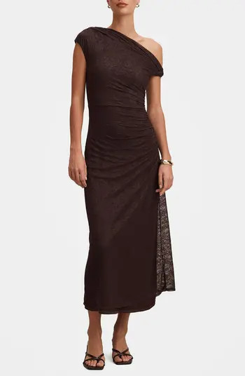 Ever New Paris Asymmetric Lace Midi Dress | Nordstrom | Nordstrom