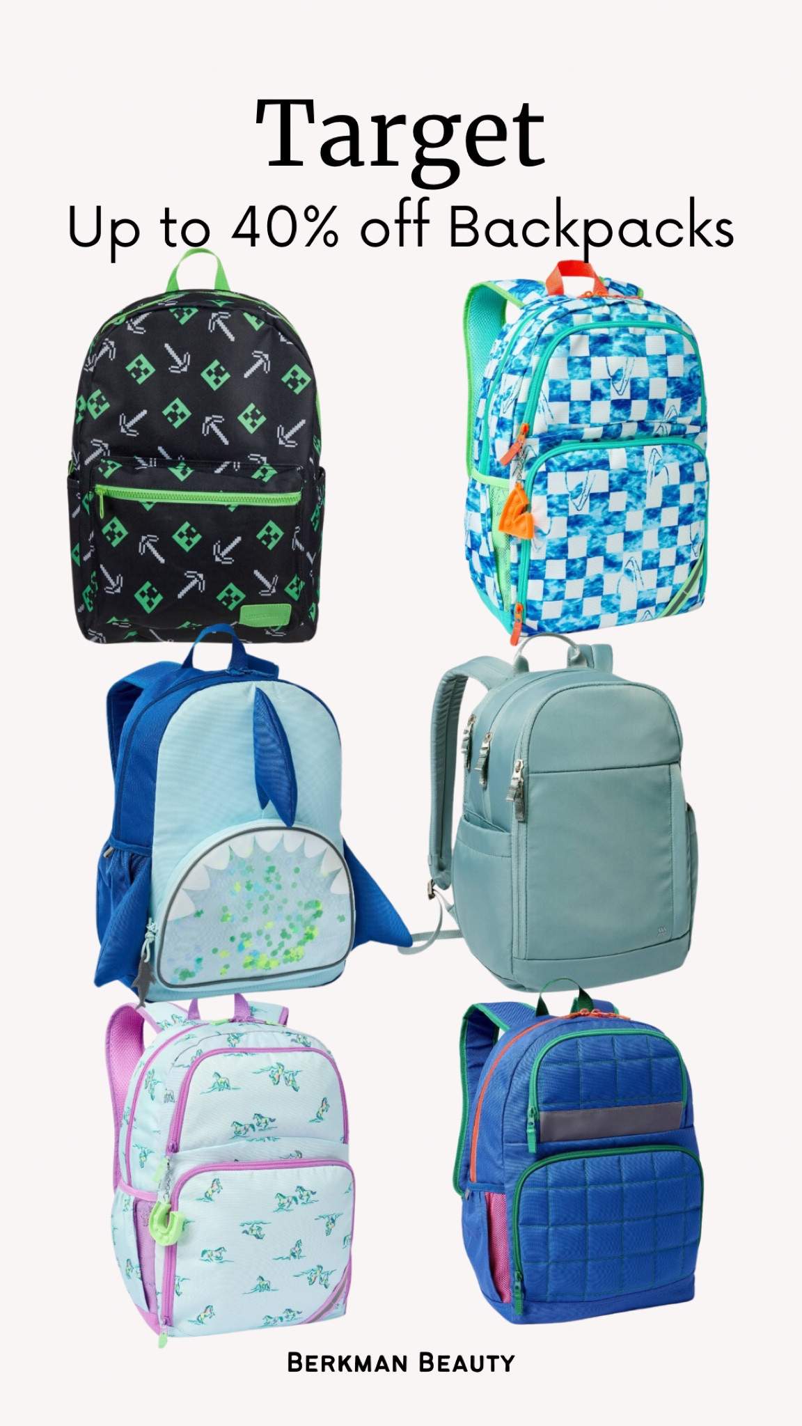 Backpacks from Target 

#LTKBacktoSchool #LTKFamily #LTKSaleAlert