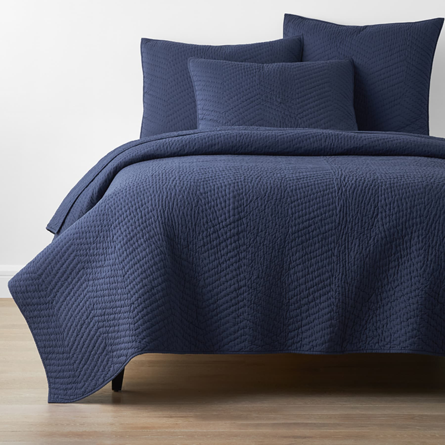 Voile Quilt - Navy, Full/Queen | The Company Store