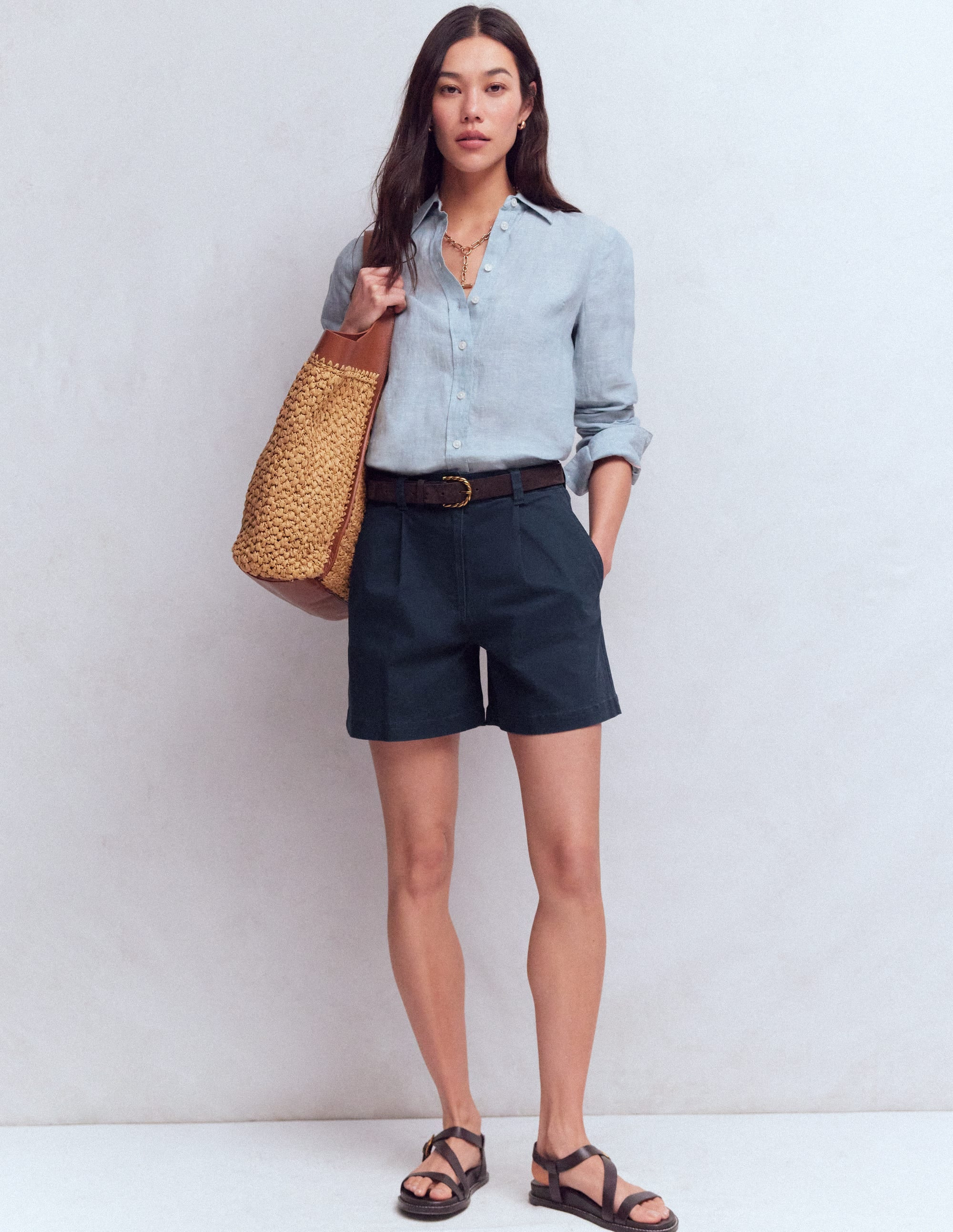 Chino Shorts-Navy | Boden UK