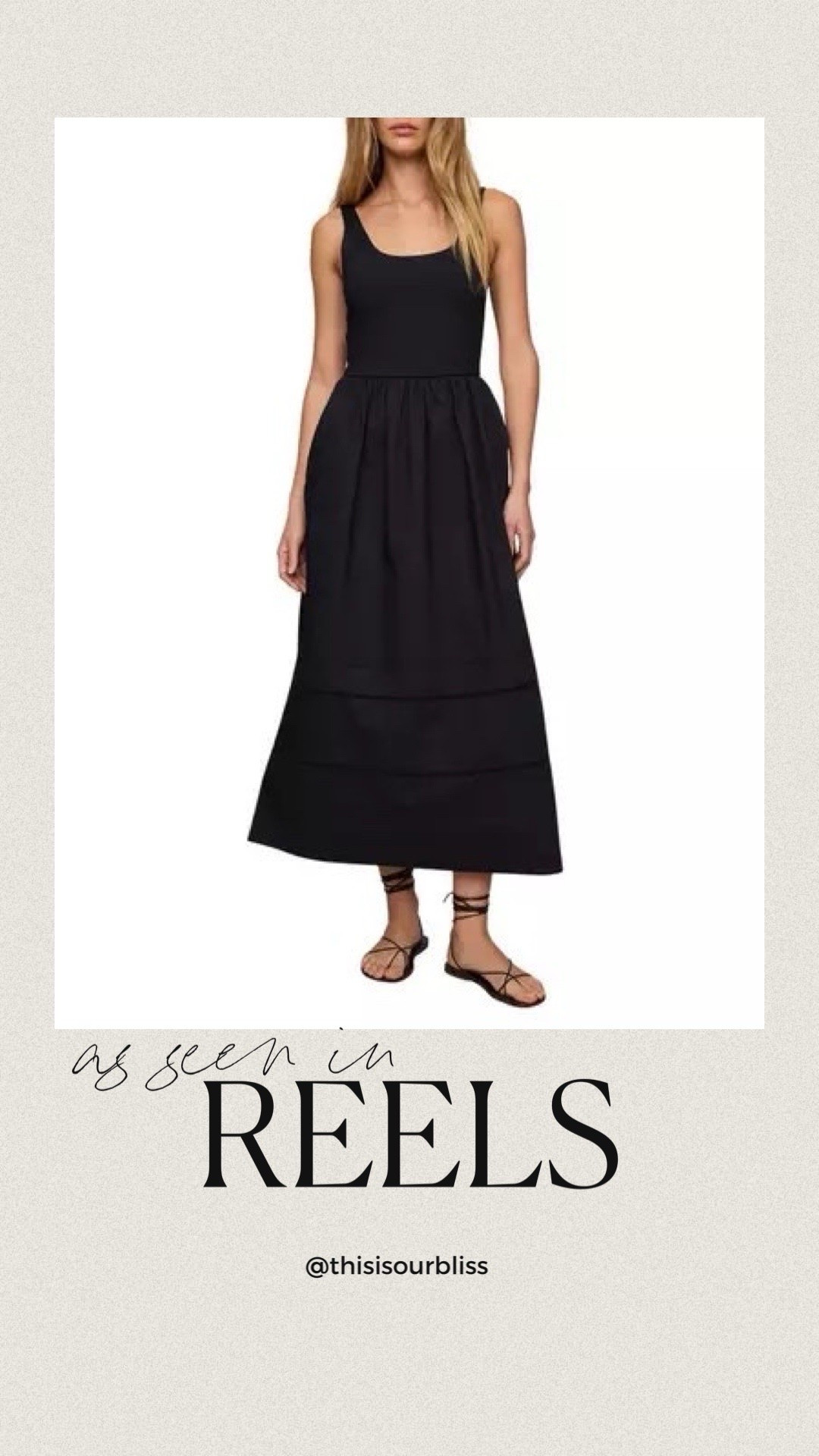 Great basic black maxi/midi dress! 🖤

The bottom portion is 100% cotton in the top section is a stretchy smooth material mix! Wearing size small. Has pockets and cut out detail around the hem. ￼

#LTKootd #LTKOver40 #LTKSaleAlert