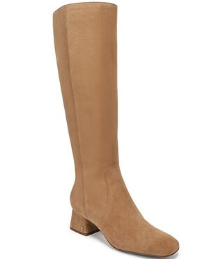 Sam Edelman Porter Suede Square Toe Tall Dress Boots - 10 | Dillard's