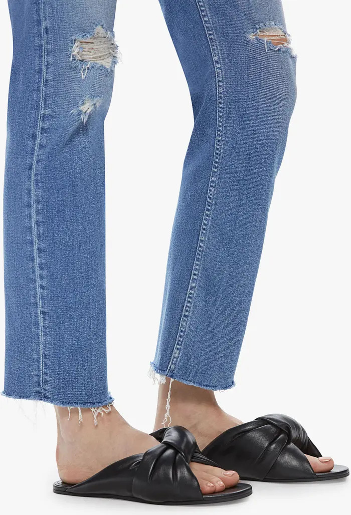 The Rider Ripped High Waist Ankle Straight Leg Jeans | Nordstrom
