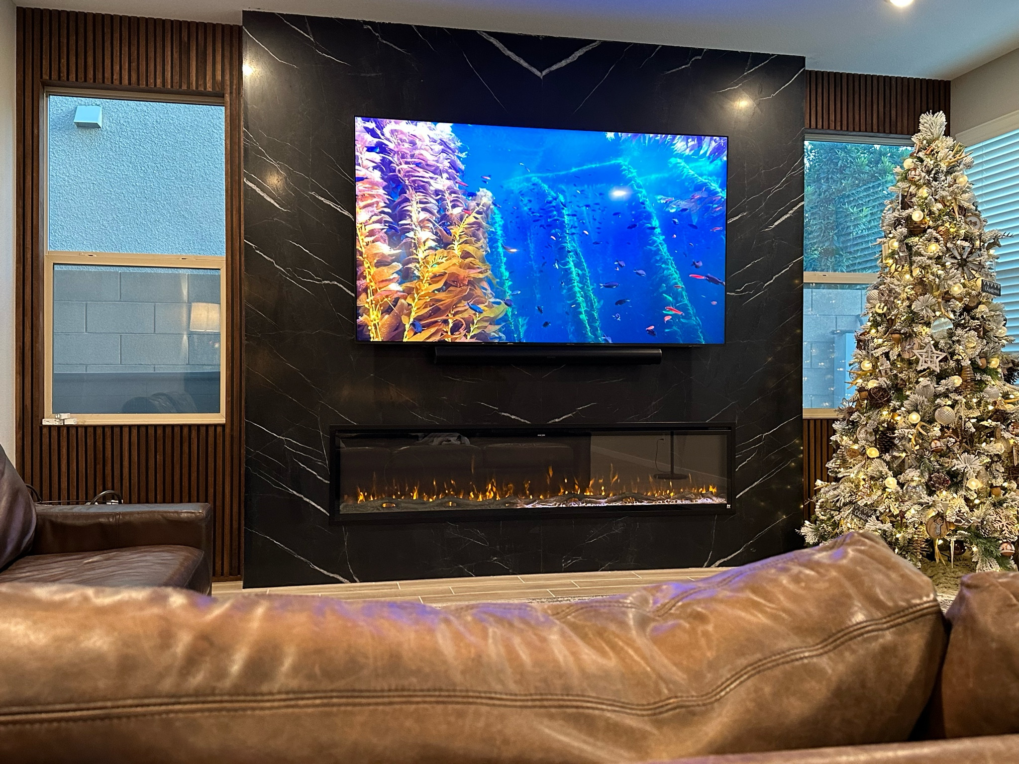 My favorite electric fireplace to use for low profile fireplace accent walls #interiordesign #electricfireplace