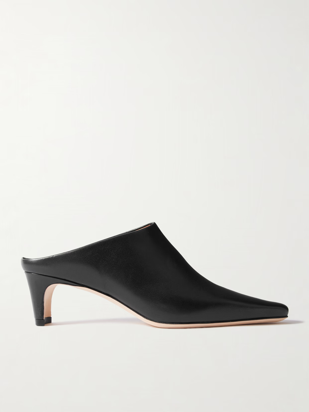STAUD - Wally Leather Mules - Black | NET-A-PORTER (US)