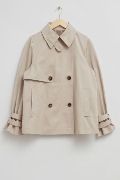 Short Loose-Fit Trench Coat | H&M (UK, MY, IN, SG, PH, TW, HK)