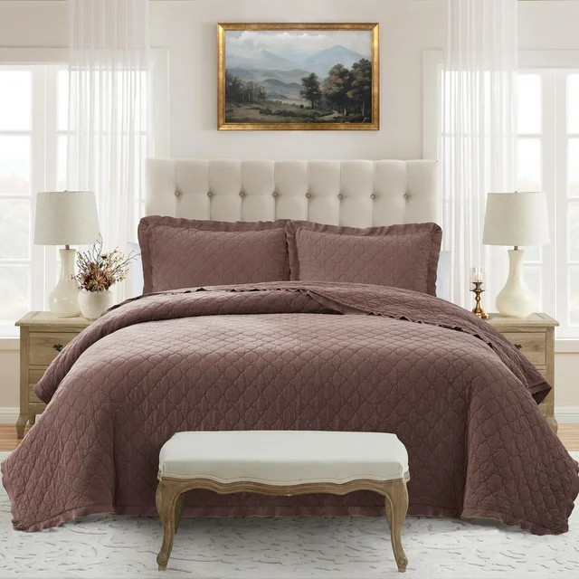 My Texas House Penelope Brown 3-Piece Quilt Set, King | Walmart (US)