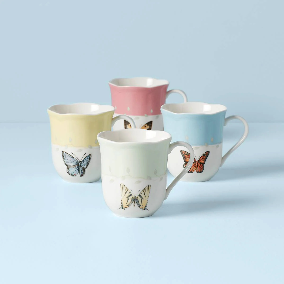 Butterfly Meadow 4-piece Mug Set | Lenox