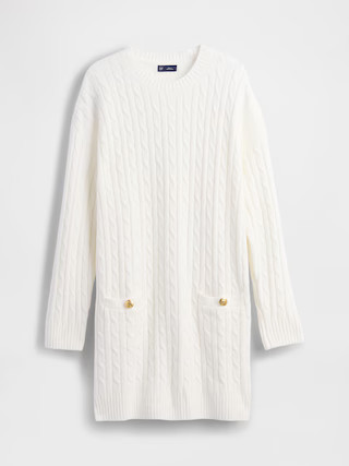 CashSoft Cable-Knit Mini Sweater Dress | Gap (US)