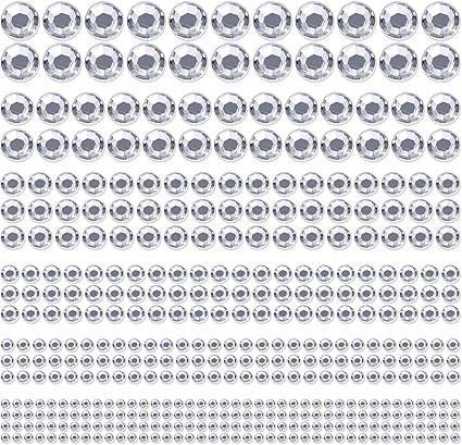 1980Pcs Self Adhesive Clear Rhinestones Stickers, Shynek Stick on Rhinestone Gems face Jewels for... | Amazon (US)