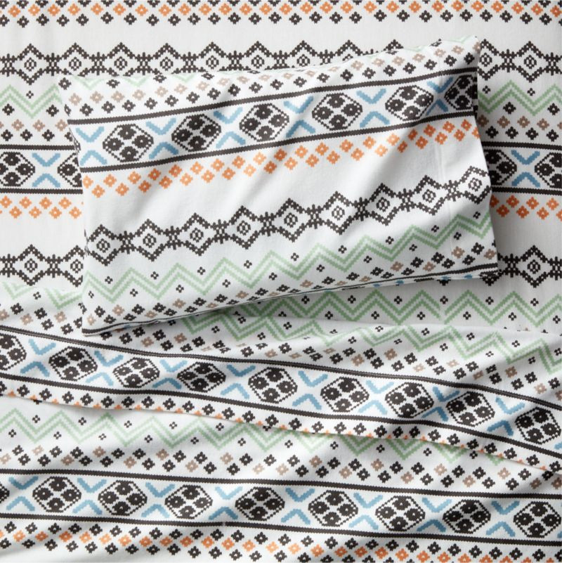 Nordic Flannel Toddler Sheet Set | Crate and Barrel | Crate & Barrel