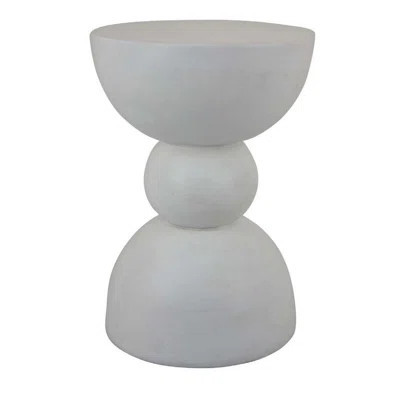 Accent Plant Stand Table, 20 Inch Hourglass Design Classic White Resin | Wayfair North America