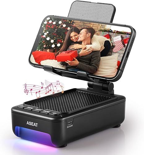 ASEAT Gifts for Men Him, Cell Phone Stand with Bluetooth Speaker&Led Color Changing Light, Unique... | Amazon (US)