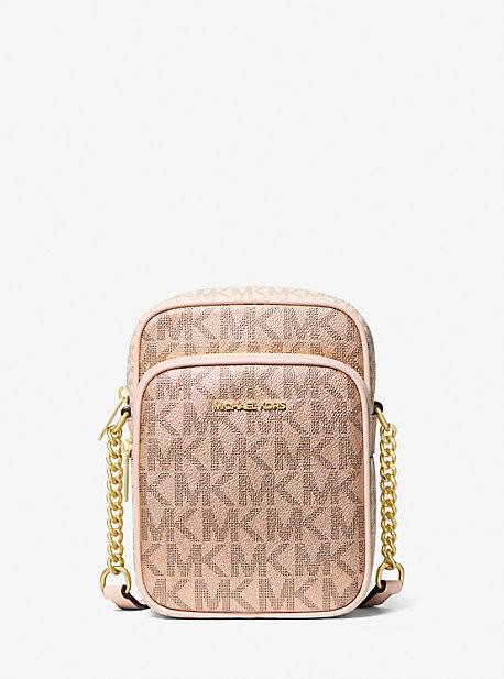 Jet Set Medium Metallic Signature Logo Crossbody Bag | Michael Kors US