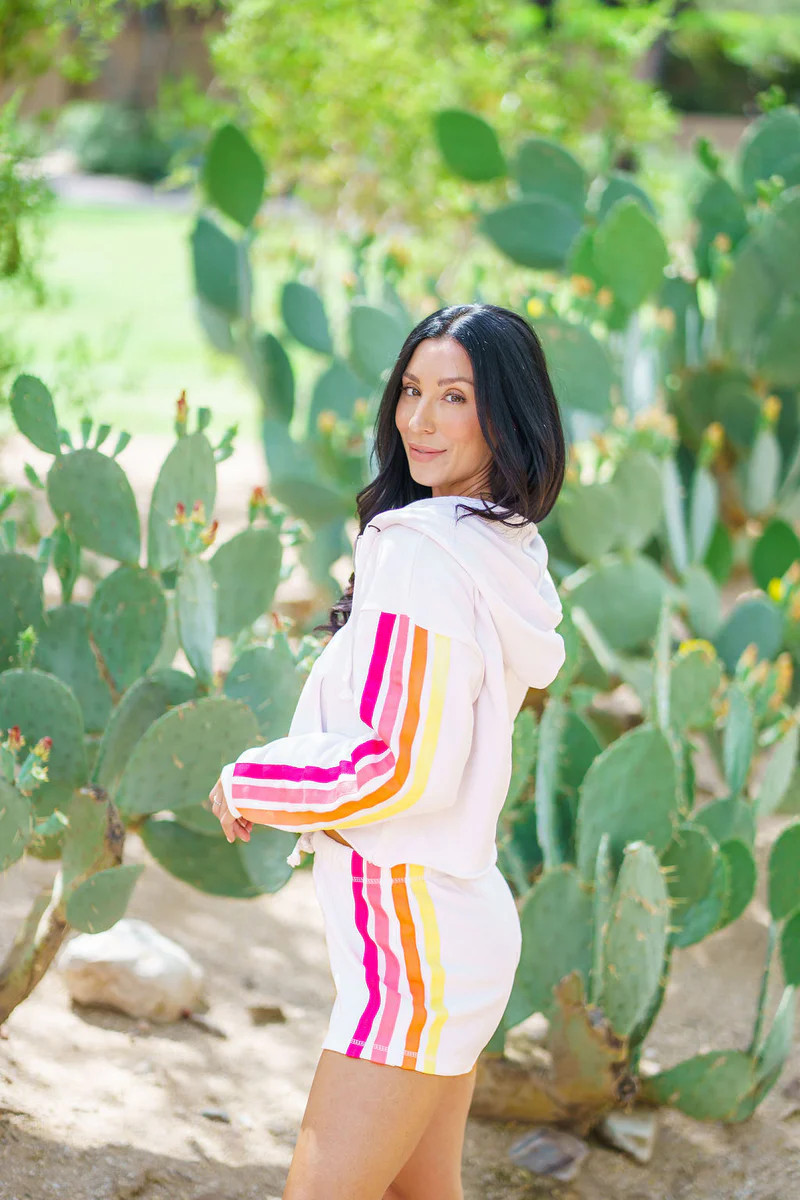 Colorblock Short - White | Izzy and Ivy Boutique