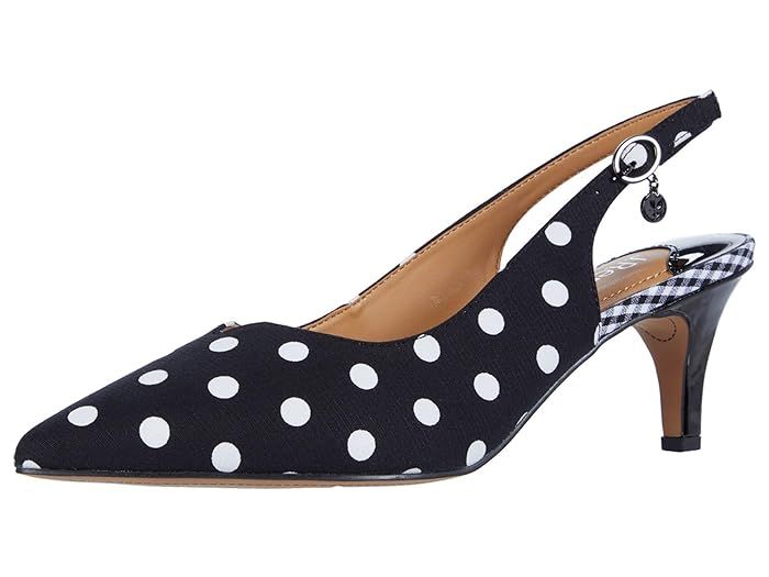J. Renee Envizyn (Black/White Polka Dot) Women's Shoes | Zappos