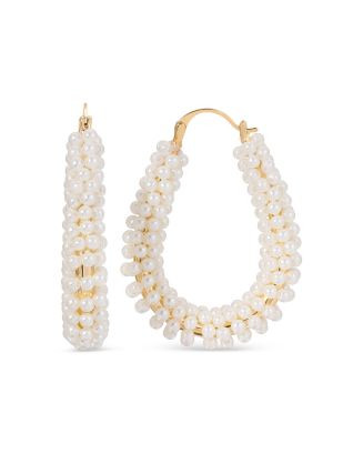 Ettika Imitation Pearl Wrapped Hoop Earrings  | Bloomingdale's Jewelry & Accessories | Bloomingdale's (US)