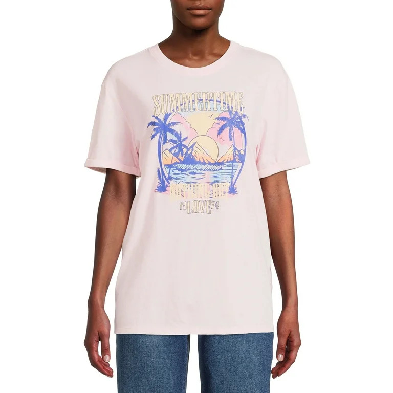 No Boundaries Juniors’ Boyfriend T-Shirt | Walmart (US)