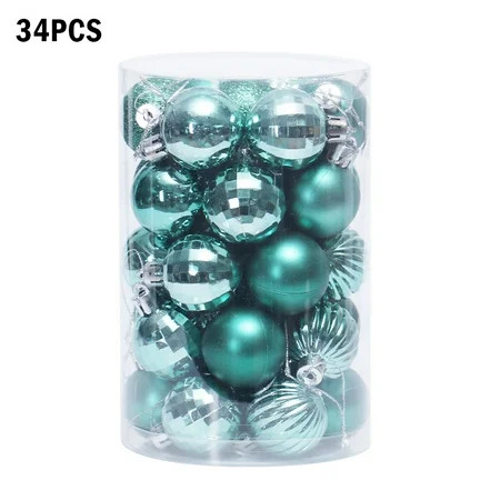 Dido 34pcs Christmas Ball Christmas Tree Hanging Plastic Ornament Ball Home Office Holiday Decoratio | Walmart (US)