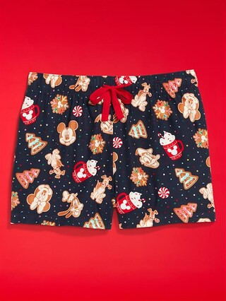 Old Navy x Disney Mickey Mouse & Friends Printed Flannel Boxer Shorts for Women | Old Navy (US)