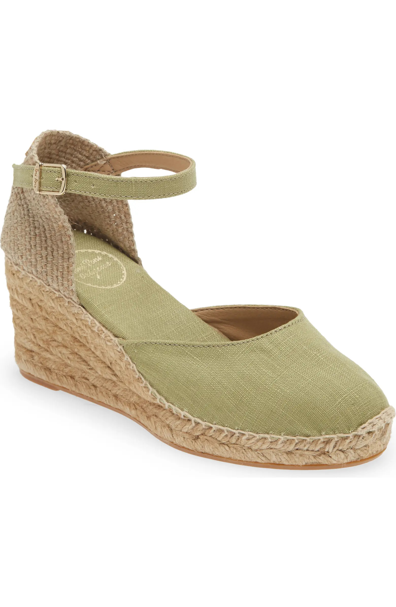 'Caldes' Linen Wedge Sandal (Women) | Nordstrom