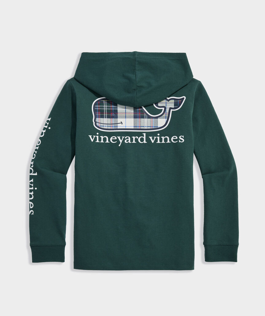 Boys' Plaid Whale Hoodie Tee | vineyard vines