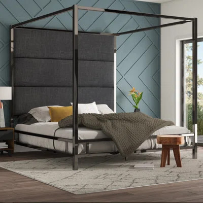 Herma Upholstered Canopy Bed | Wayfair North America