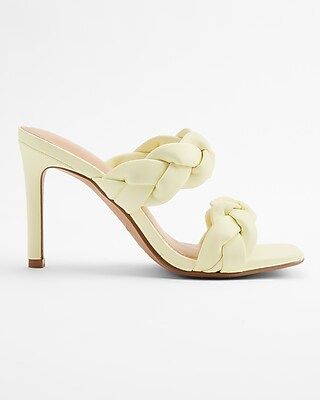 Braided Double Band Heeled Sandals | Express