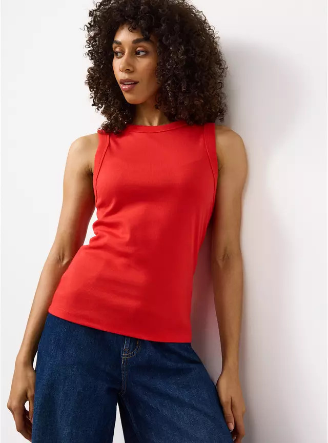 Red Ribbed Classic Vest 14 | Tu Clothing