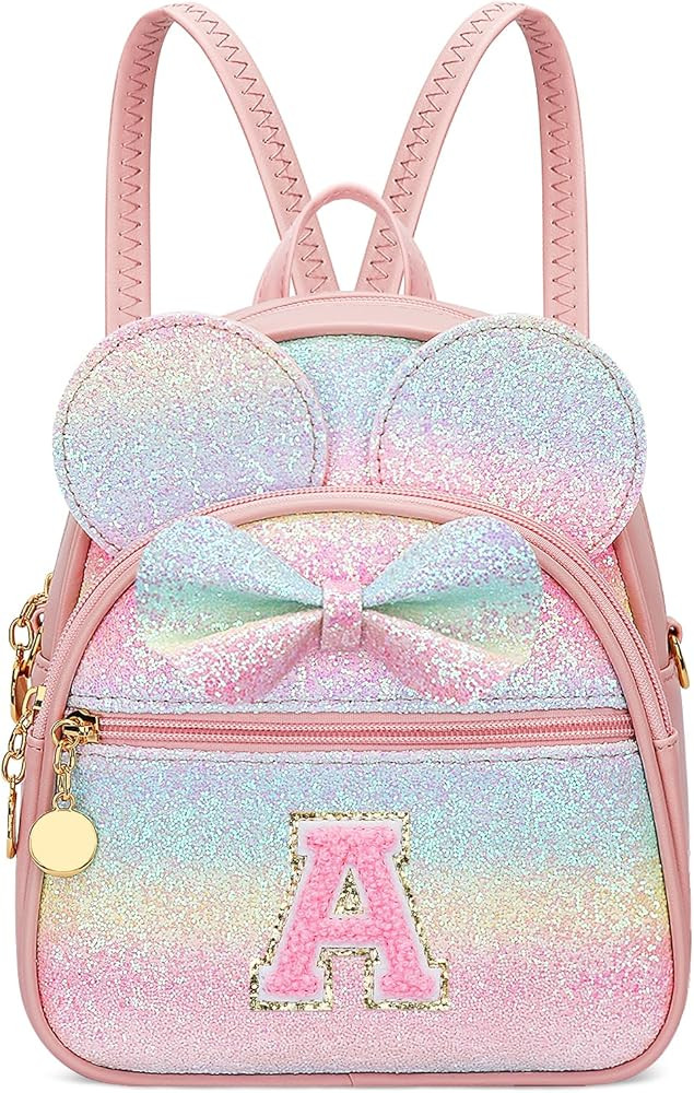 KKXIU Initial Bowknot Mini Backpacks for Girls Women, Small Cute Backpack Purse, Personalized Bir... | Amazon (US)