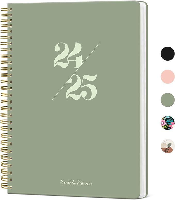 Monthly Planner 2024-2025, 2024 Calendar 18 Months Planner, JUL 2024 - DEC 2025, 7.4" x 9.6", 202... | Amazon (US)