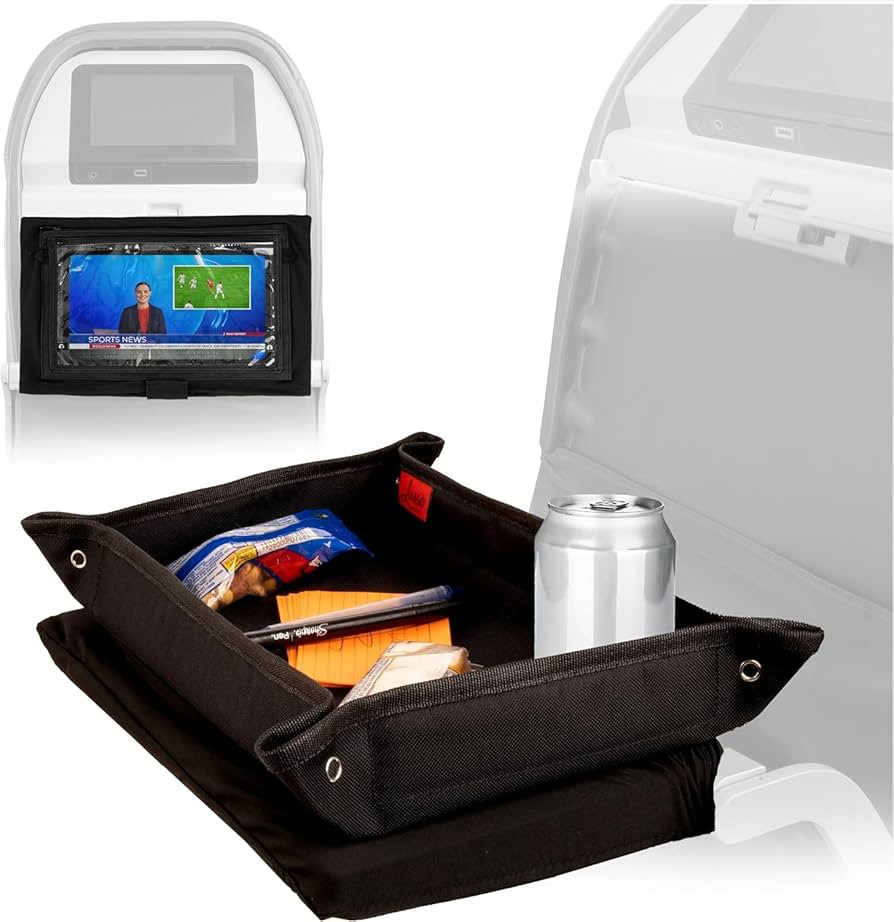 Lusso Gear Airplane Tray Table Cover - Portable Organizer for Kids Travel Essentials - Foldable C... | Amazon (US)