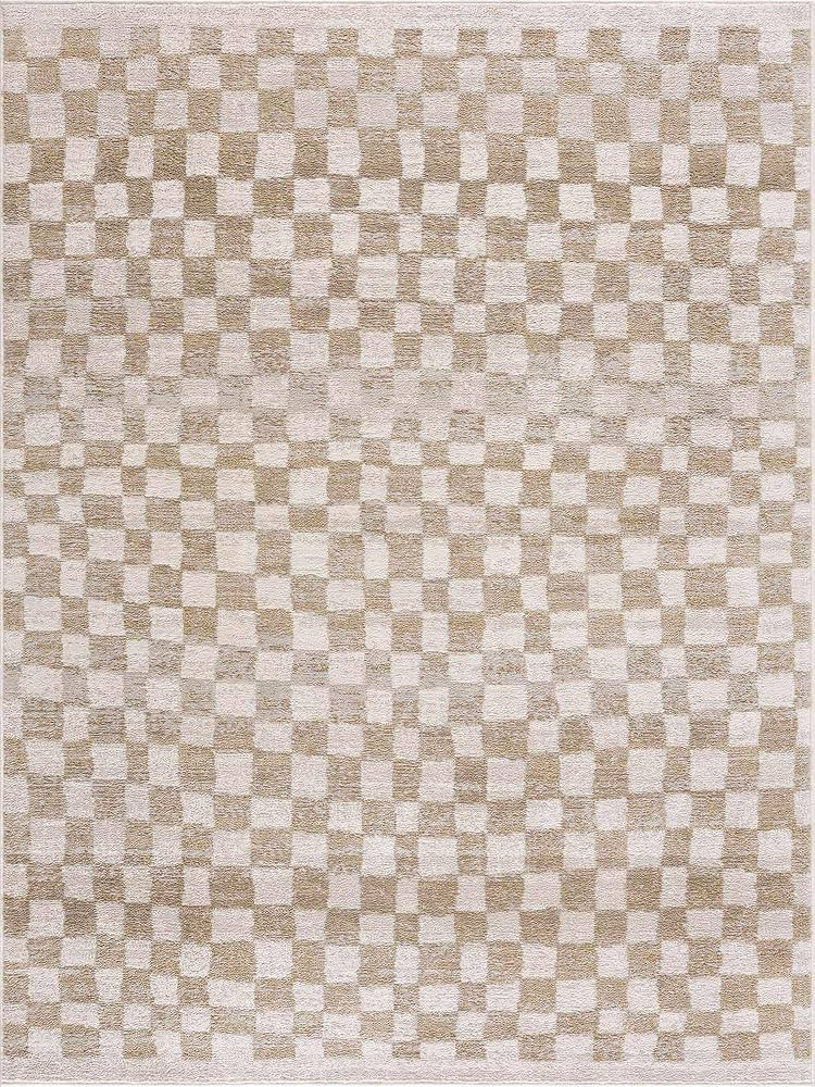 Benjy Modern Checkered Area Rug - Contemporary Geometric Carpet for Living Room, Bedroom, Kids Ro... | Amazon (US)