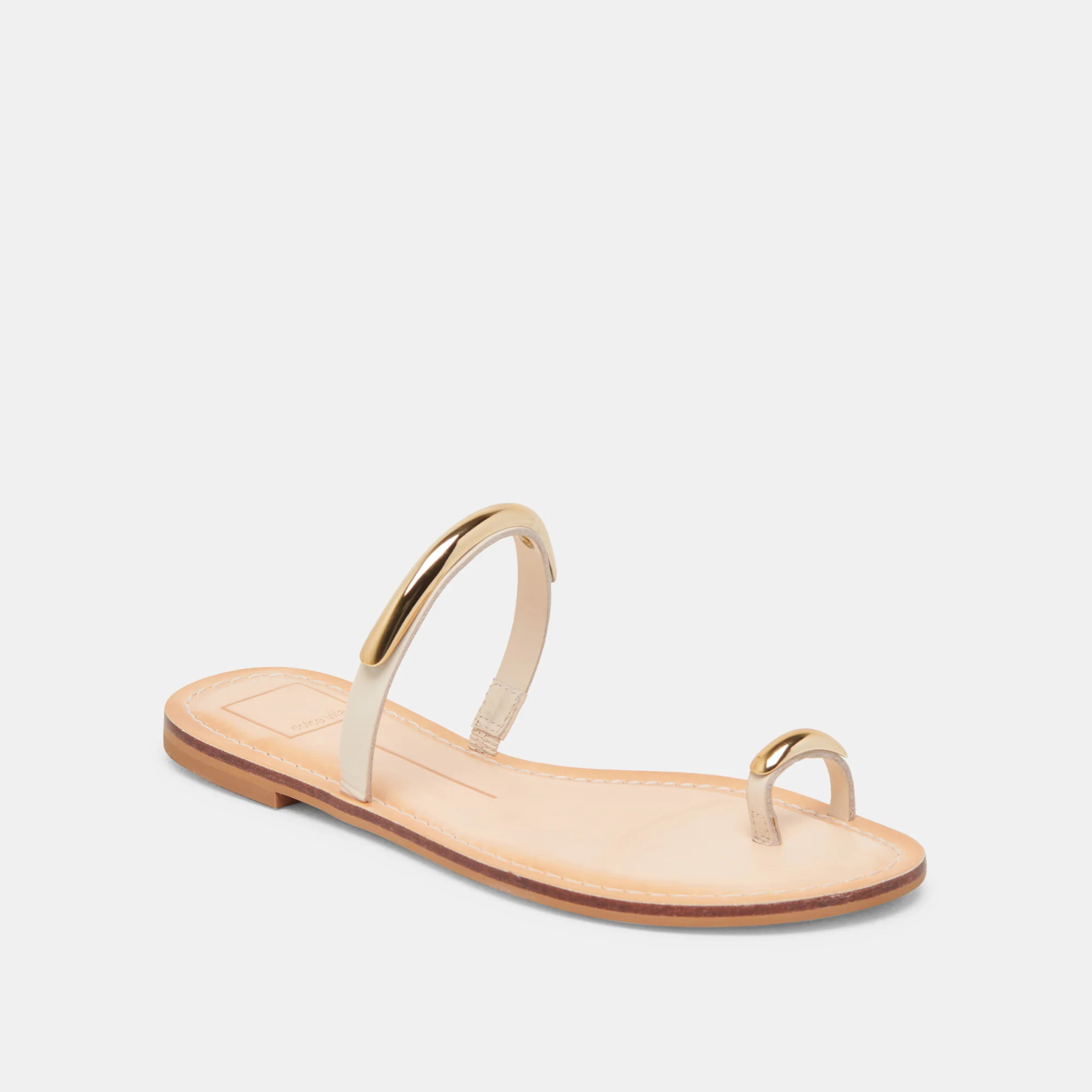 Wink Wide Sandals Bone Leather | DolceVita.com