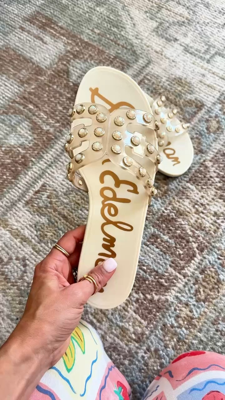 I just love these pearl jelly slide sandals! Whole sizes only. I’m a 6.5 and did a 7 and they are great. Vacation outfit. Resort wear. Resort outfits. Vacation sandals. Spring outfit. 


#LTKTravel #LTKSwim #LTKootd