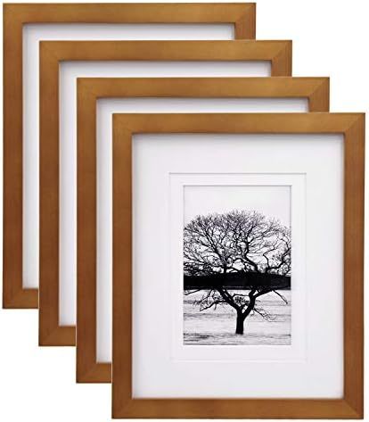 Egofine 8x10 Picture Frames 4 Pack, for Pictures 4x6 or 5x7 with Mat Made of Solid Wood for Table... | Amazon (US)