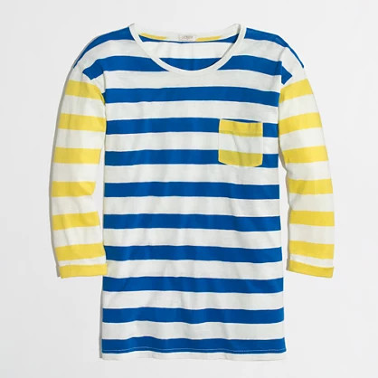 Factory mixed-stripe pocket tee | J.Crew US