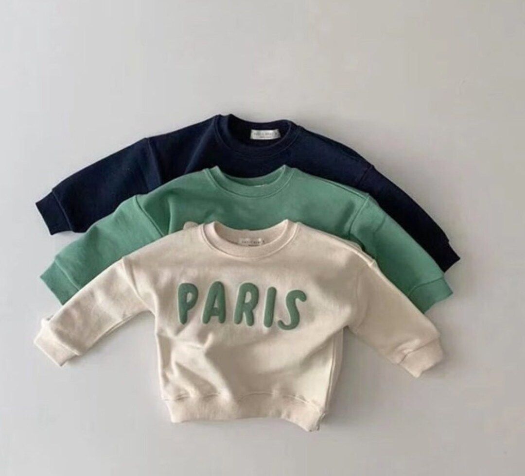 PARIS Print Toddler Sweater. | Etsy (US)