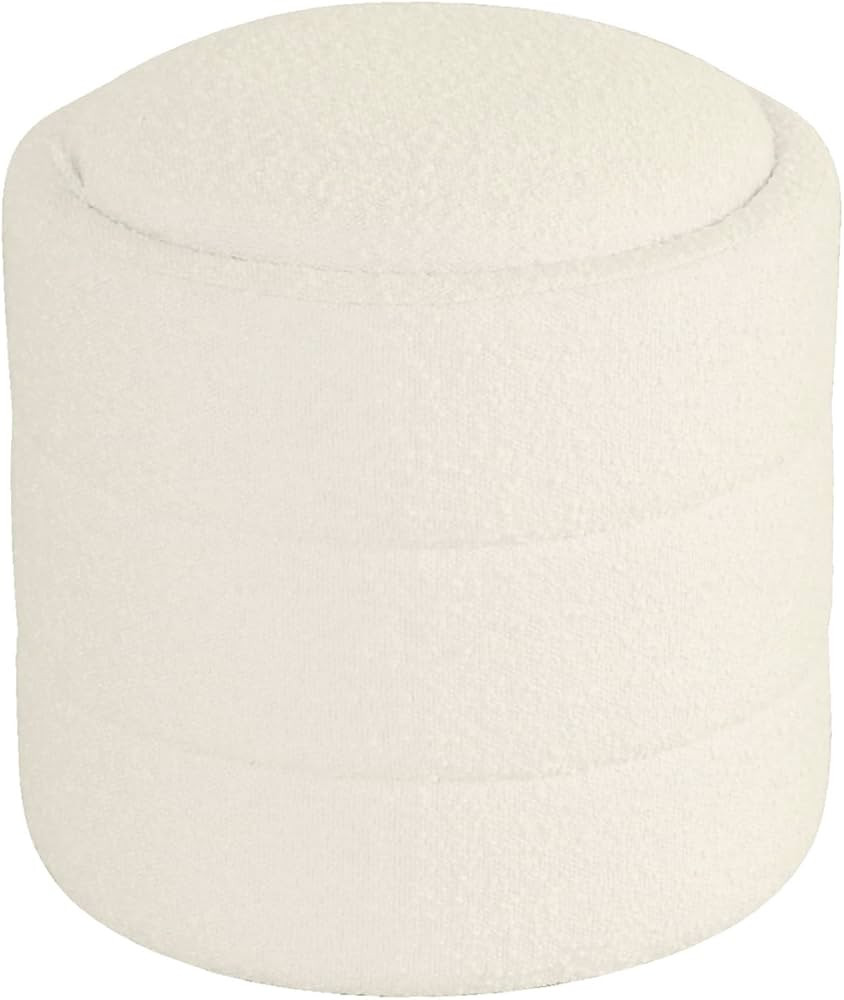 HomePop Storage Round Ottoman with Removable Lid Home Décor|Upholstered Round Foot Rest Ottoman ... | Amazon (US)