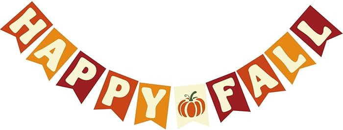 Happy Fall Banner, Pre-Strung Happy Thanksgiving Banner With Pumpkin, Thankful Banner Thanksgivin... | Amazon (US)