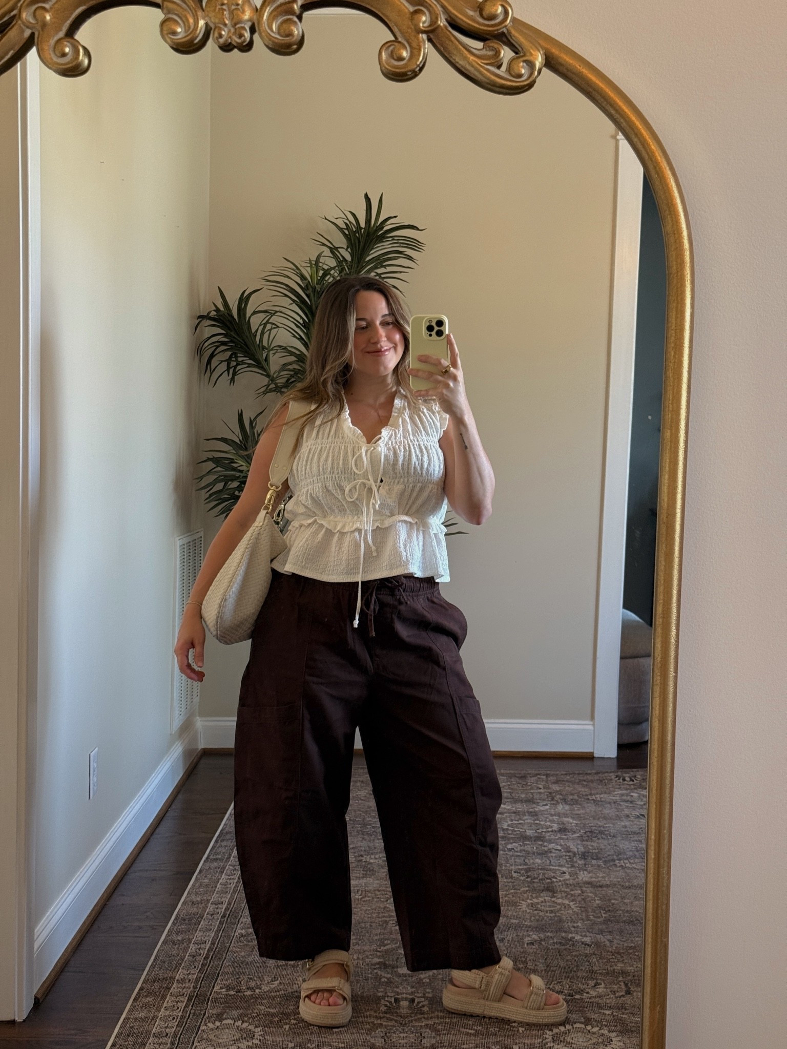 Ootd - pants are a large, top is medium, sandals tts

#LTKootd #LTKMidsize #LTKSaleAlert