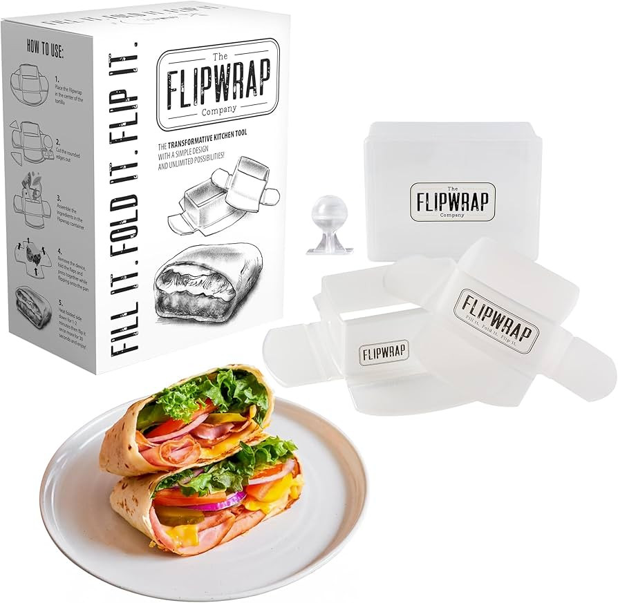 Flipwrap Tortilla Wrap Maker Kit – Create Mess-Free, Restaurant-Quality Wraps in Minutes | Devi... | Amazon (US)