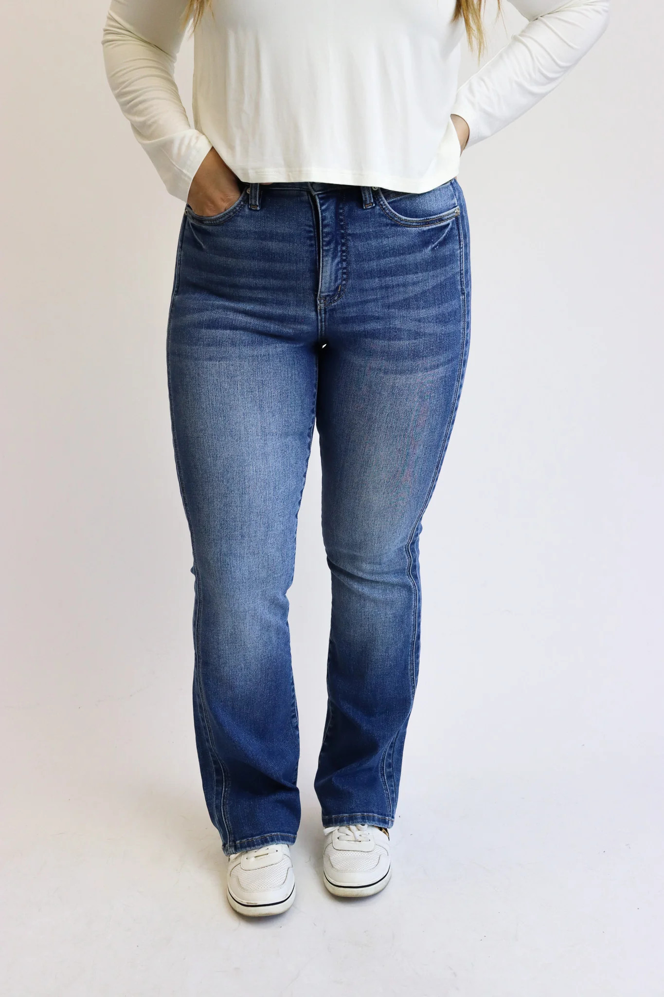 Tummy Control Mia Slim Bootcut Jeans by RFM | Alexander Jane Boutique