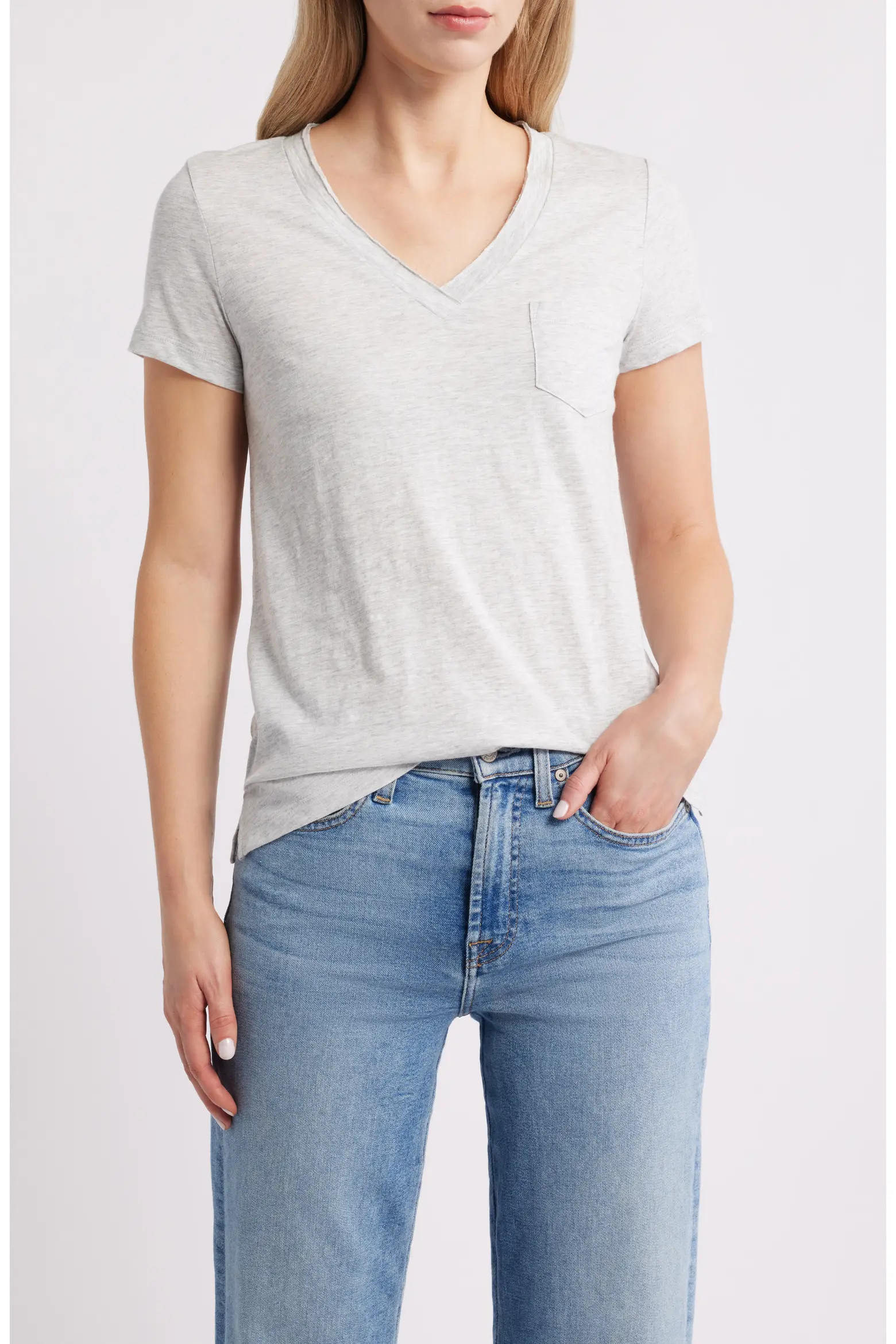 Cotton & Modal V-Neck T-Shirt (Women) | Nordstrom | Nordstrom