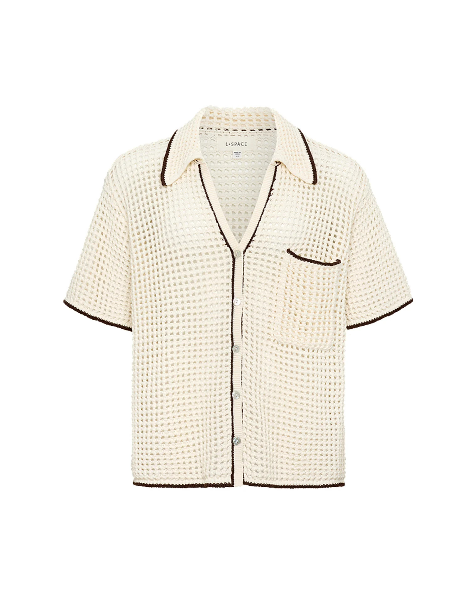 x The Salty Blonde Scout Shirt - Cream-Espresso | L*Space