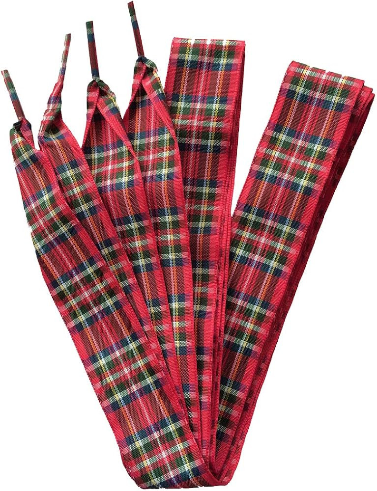 1 Inch Wide Fantastic Flat Checkered Shoelaces Fabric Ribbon Plaid Shoe Laces for Sneaker Sport S... | Amazon (US)