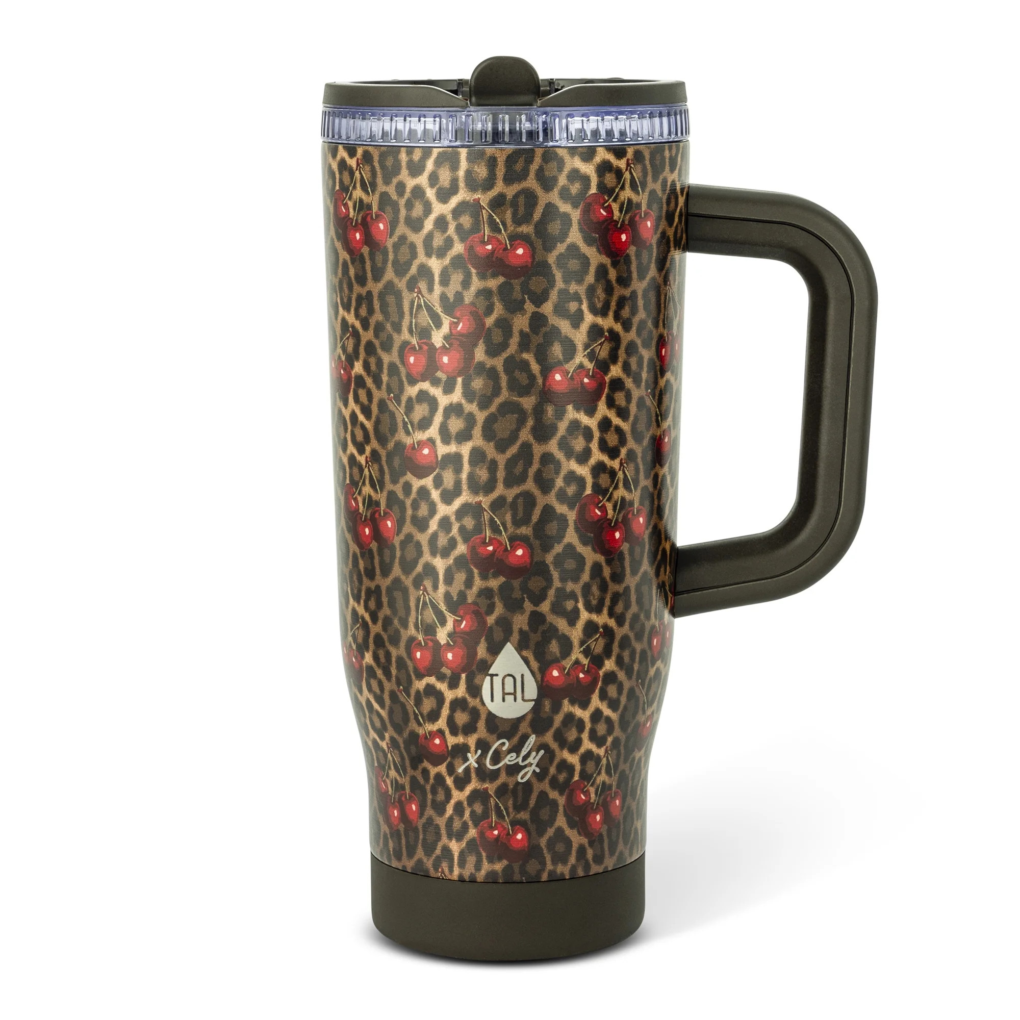 Cely x TAL 32oz Stainless Steel Skye Tumbler with Handle and Fip-up Straw, Tiger | Walmart (US)