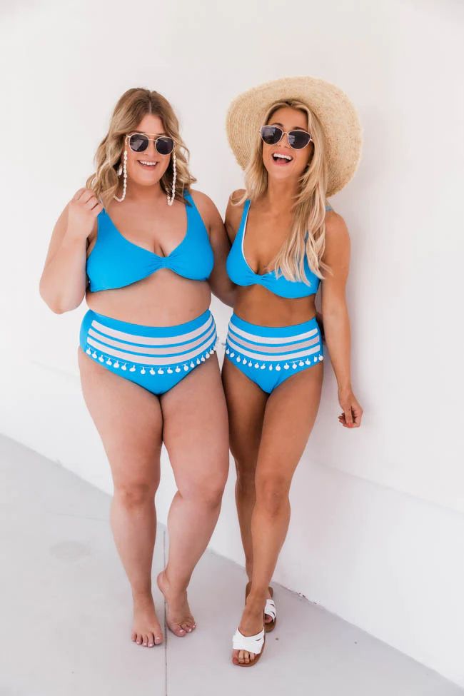 Capture Your Heart Blue Bikini Bottoms | The Pink Lily Boutique