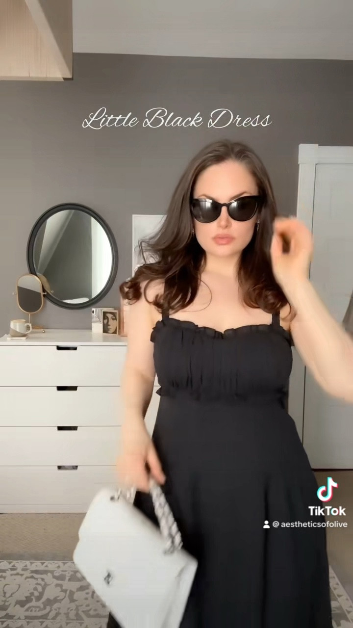 This Abercrombie dress is the perfect little black dress, I’m wearing a size M here.

#LTKVideo #LTKparties #LTKmidsize