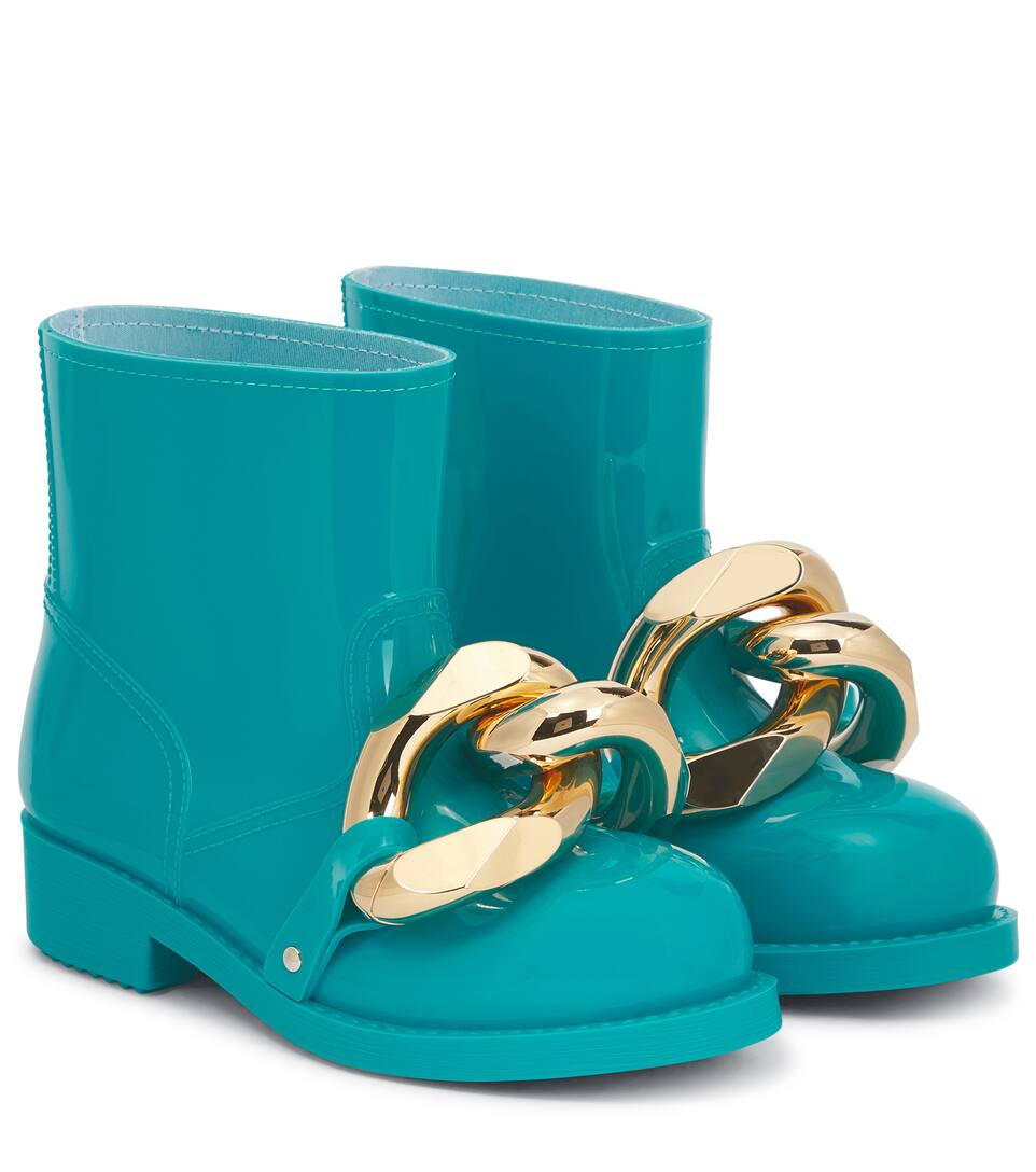 Chain-embellished rubber ankle boots | Mytheresa (US/CA)